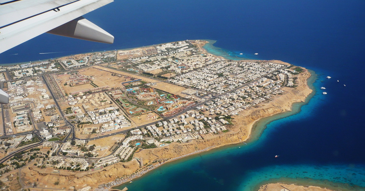 Египет, вид сверху, обзор с самолета