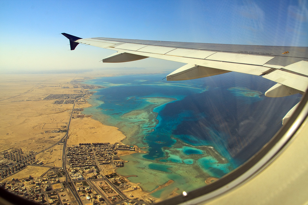 Вид на Египет из самолета