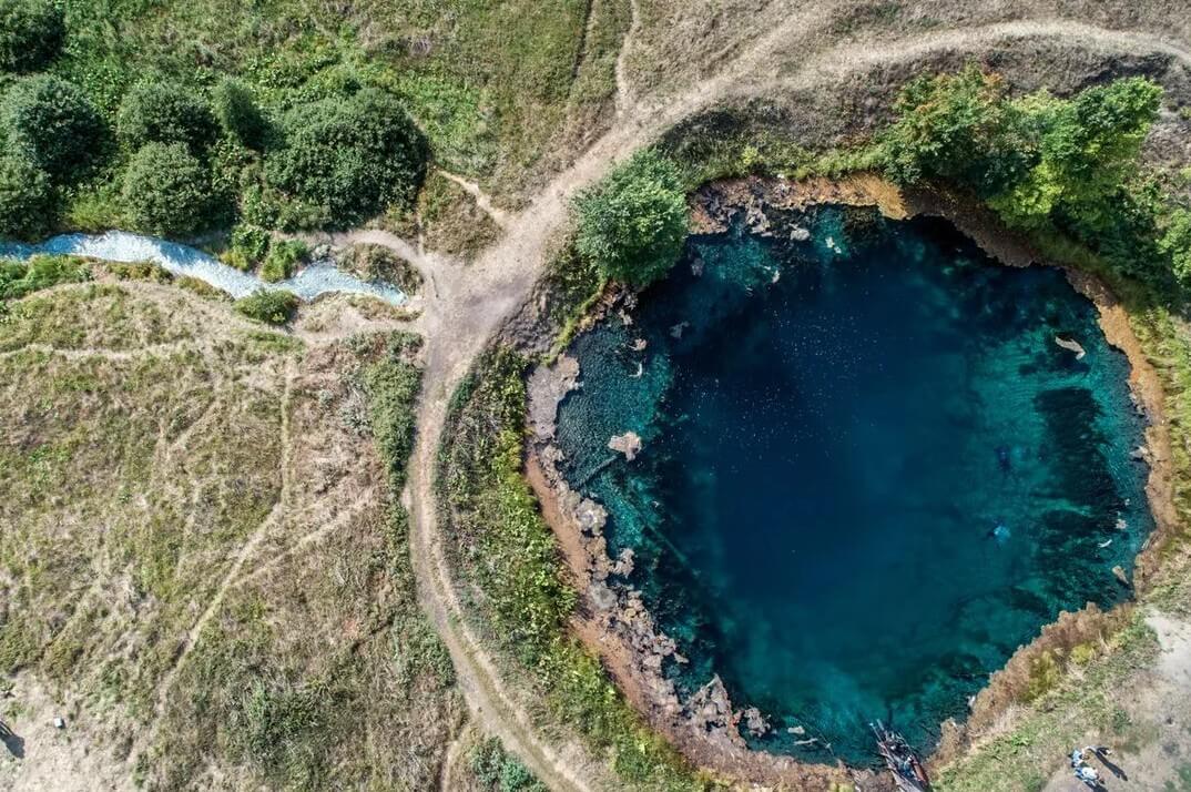 Голубое озеро Самарской области фото сверху